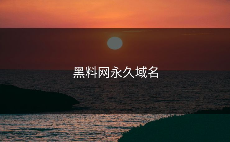 黑料网永久域名